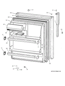 02 - Fresh Food Door parts for Ge Refrigerator TBX18IADARCC from AppliancePartsPros.com