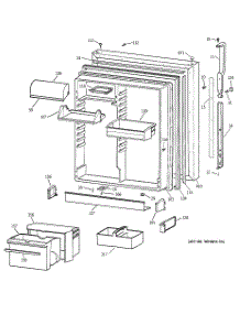 02 - Fresh Food Door parts for Ge Refrigerator TBG25PADARWW from AppliancePartsPros.com
