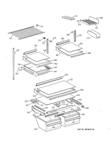 04 - Shelf Parts parts for Ge Refrigerator TBG21IADARWW from AppliancePartsPros.com