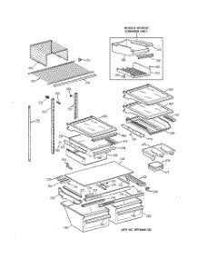 04 - Shelf Parts parts for Ge Refrigerator TBG25PADARWW from AppliancePartsPros.com