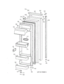 02 - Fresh Food Door parts for Ge Refrigerator TPS24BPCJBS from AppliancePartsPros.com