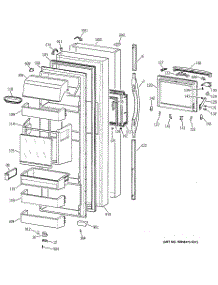 02 - Fresh Food Door parts for Ge Refrigerator TPS24PBBJBS from AppliancePartsPros.com