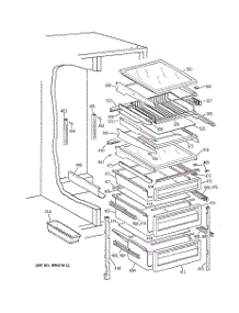 06 - Fresh Food Shelves parts for Ge Refrigerator TFX28PBDACC from AppliancePartsPros.com