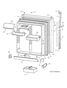 02 - Fresh Food Door parts for Ge Refrigerator TBG19PADARWW from AppliancePartsPros.com