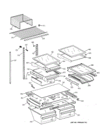 04 - Shelves & Drawers parts for Ge Refrigerator TBX22PIBRRCC from AppliancePartsPros.com