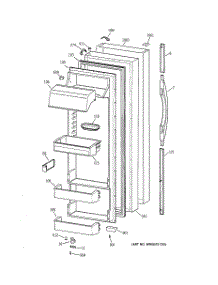 02 - Fresh Food Door parts for Ge Refrigerator TPS24PPBJBS from AppliancePartsPros.com
