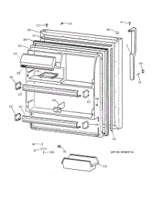 02 - Fresh Food Door parts for Ge Refrigerator TBI18JIDARWW from AppliancePartsPros.com