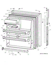 02 - Fresh Food Door parts for Ge Refrigerator TBX21CIBRRCC from AppliancePartsPros.com