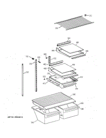 04 - Shelves & Drawers parts for Ge Refrigerator TBI18JIDARWW from AppliancePartsPros.com