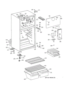 02 - Cabinet parts for Ge Refrigerator TBX18LYDHRWW from AppliancePartsPros.com