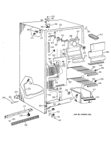 02 - Freezer Section parts for Ge Refrigerator TFK20JABKAA from AppliancePartsPros.com
