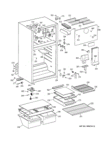 02 - Cabinet parts for Ge Refrigerator TBX18BADHRWW from AppliancePartsPros.com