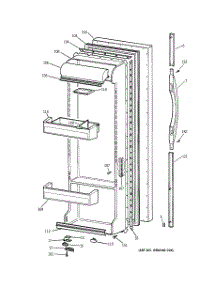 02 - Fresh Food Door parts for Ge Refrigerator TFX26ZPDACC from AppliancePartsPros.com