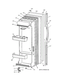02 - Fresh Food Door parts for Ge Refrigerator TFM26PRDABS from AppliancePartsPros.com
