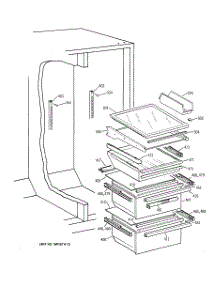 05 - Fresh Food Shelves parts for Ge Refrigerator ERS2026DACC from AppliancePartsPros.com