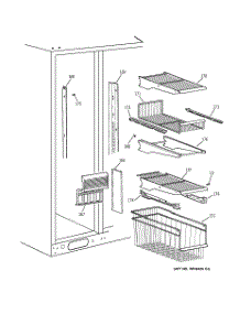 04 - Freezer Shelves parts for Ge Refrigerator TFG28PFCGBS from AppliancePartsPros.com