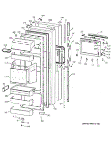 02 - Fresh Food Door parts for Ge Refrigerator TPG24PFCGBS from AppliancePartsPros.com