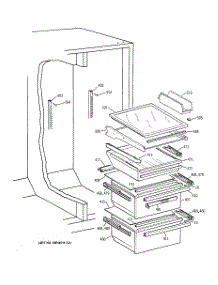 05 - Fresh Food Shelves parts for Ge Refrigerator ERS2022DAWW from AppliancePartsPros.com