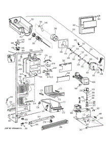 03 - Freezer Section parts for Ge Refrigerator TFS25PPBGBS from AppliancePartsPros.com