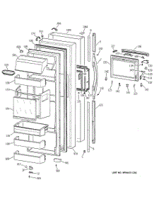 02 - Fresh Food Door parts for Ge Refrigerator TFG28PFDABS from AppliancePartsPros.com