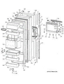02 - Fresh Food Door parts for Ge Refrigerator TFG28PFCEBS from AppliancePartsPros.com