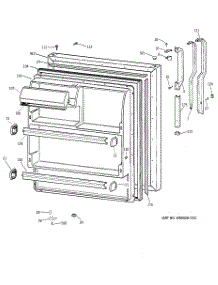 02 - Fresh Food Door parts for Ge Refrigerator TBM18GADARWW from AppliancePartsPros.com