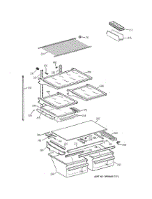 04 - Shelves & Drawers parts for Ge Refrigerator TBM18GADARWW from AppliancePartsPros.com