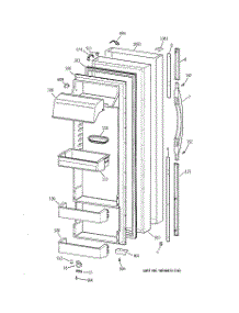 02 - Fresh Food Door parts for Ge Refrigerator TPG24PRDABS from AppliancePartsPros.com