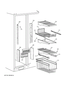 04 - Freezer Shelves parts for Ge Refrigerator TPG24PRDABS from AppliancePartsPros.com