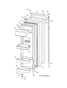 02 - Fresh Food Door parts for Ge Refrigerator TPG24BRDABS from AppliancePartsPros.com
