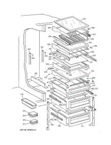 06 - Fresh Food Shelves parts for Ge Refrigerator TPG24PFDABS from AppliancePartsPros.com