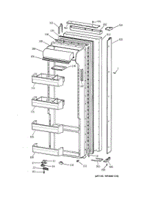 02 - Fresh Food Door parts for Ge Refrigerator TPG21KRDABS from AppliancePartsPros.com