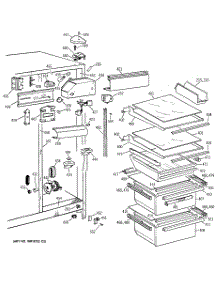 03 - Fresh Food Section parts for Ge Refrigerator TFT22JABGWW from AppliancePartsPros.com