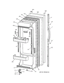02 - Fresh Food Door parts for Ge Refrigerator TFS22PPBGBS from AppliancePartsPros.com