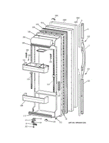 02 - Fresh Food Door parts for Ge Refrigerator TFM25CRBGBS from AppliancePartsPros.com