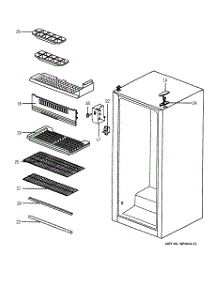 02 - Cabinet parts for Ge Refrigerator TAX3DNCWH from AppliancePartsPros.com