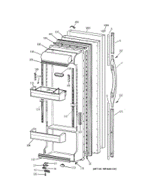 02 - Fresh Food Door parts for Ge Refrigerator TFG25PRBGBS from AppliancePartsPros.com