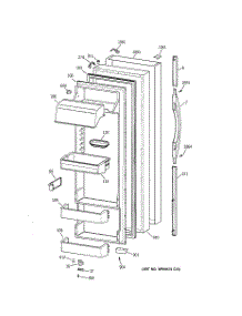 02 - Fresh Food Door parts for Ge Refrigerator TPS24PIBEBS from AppliancePartsPros.com
