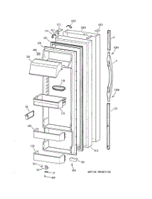 02 - Fresh Food Door parts for Ge Refrigerator TPS24PIBGBS from AppliancePartsPros.com