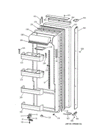 02 - Fresh Food Door parts for Ge Refrigerator TPG21KRCEWS from AppliancePartsPros.com