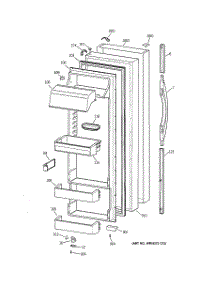 02 - Fresh Food Door parts for Ge Refrigerator TPS24PPBGBS from AppliancePartsPros.com