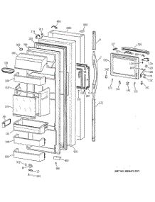 02 - Fresh Food Door parts for Ge Refrigerator TPS24PBBGBS from AppliancePartsPros.com