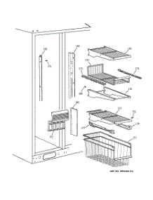 04 - Freezer Shelves parts for Ge Refrigerator TPS24PBBGBS from AppliancePartsPros.com