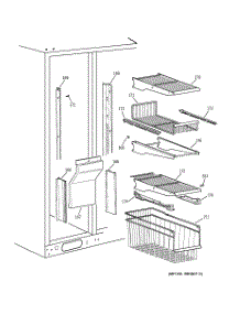 04 - Freezer Shelves parts for Ge Refrigerator TPG24BRCEBS from AppliancePartsPros.com