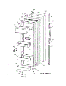 02 - Fresh Food Door parts for Ge Refrigerator TPS24PPBEBS from AppliancePartsPros.com