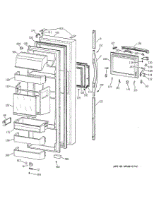 02 - Fresh Food Door parts for Ge Refrigerator MSG28DHCGWW from AppliancePartsPros.com