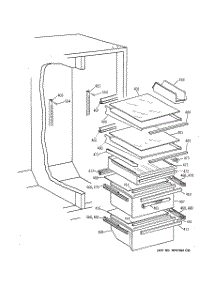 06 - Shelf Parts parts for Ge Refrigerator MSG28DHCGWW from AppliancePartsPros.com