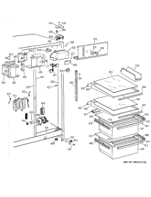 03 - Fresh Food Section parts for Ge Refrigerator MSZ20GWCGWW from AppliancePartsPros.com