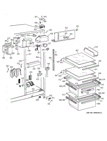 03 - Fresh Food Section parts for Ge Refrigerator MSK25GRBGAA from AppliancePartsPros.com