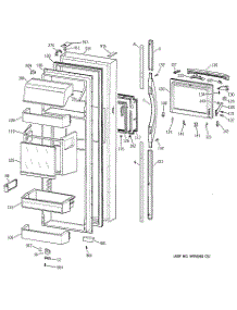 02 - Fresh Food Door parts for Ge Refrigerator MSK30DHBGAA from AppliancePartsPros.com